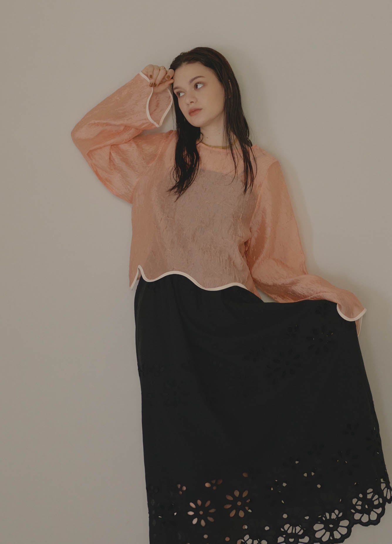 tamago sheer blouse