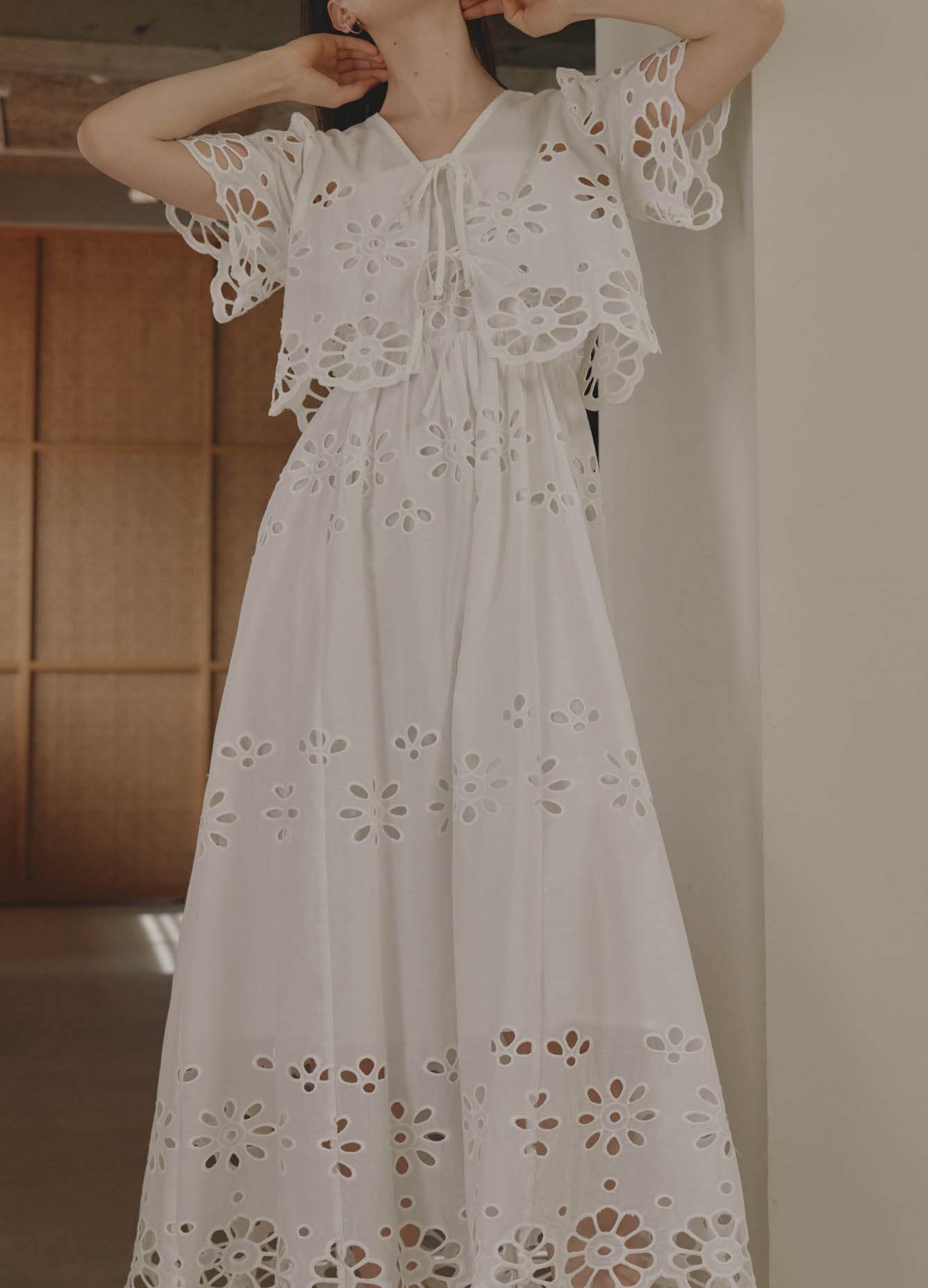 flower lace cami set dress