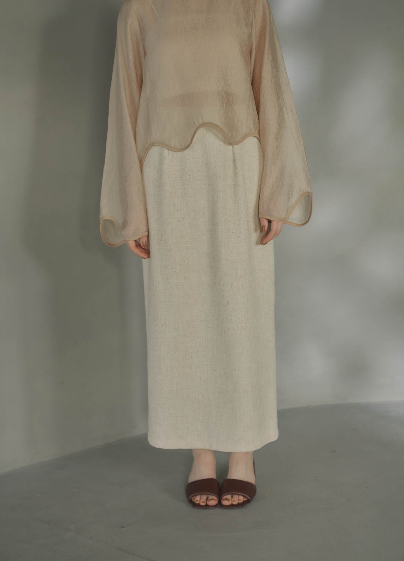 linen long skirt