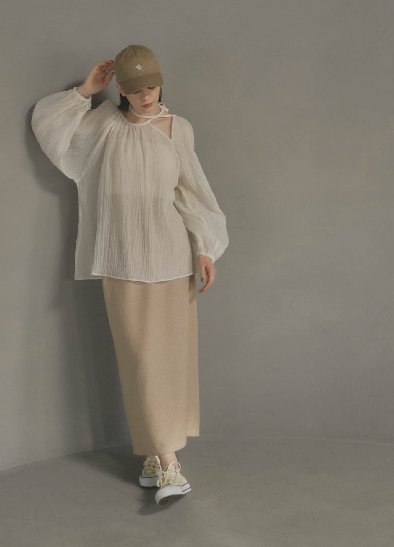 linen long skirt