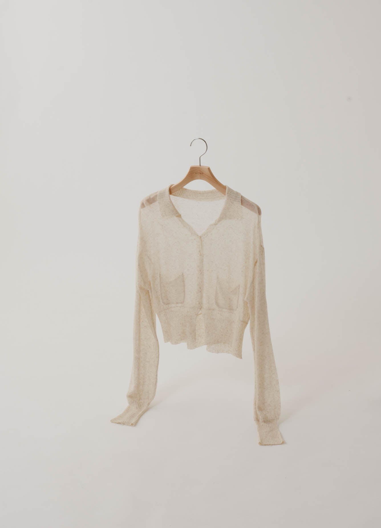 linen mix sheer cardigan