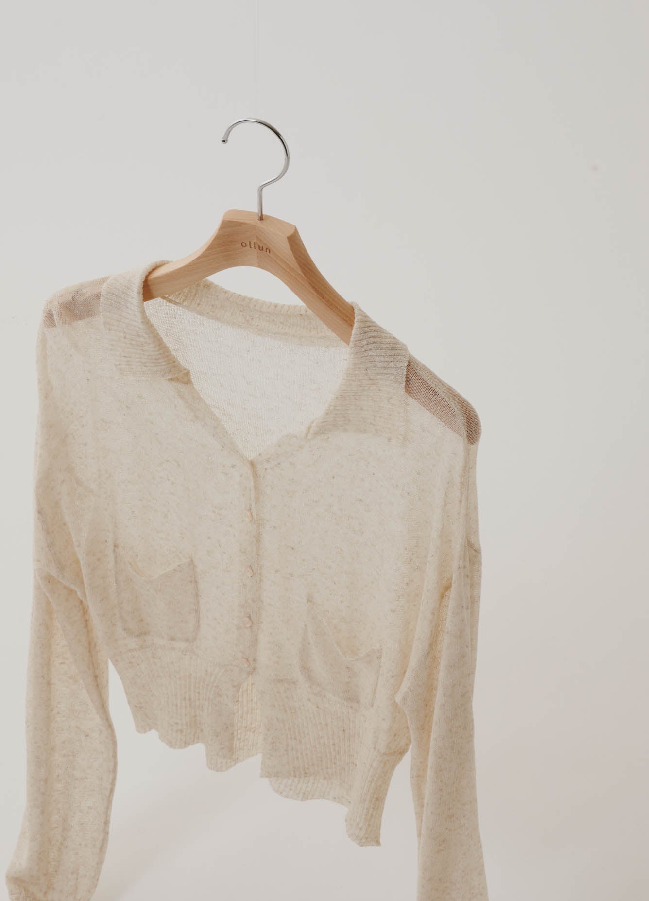 linen mix sheer cardigan